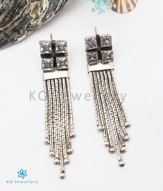 The Grha Silver Gemstone Earrings (White)