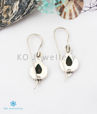 The Kyra Silver Gemstone Earrings (White)