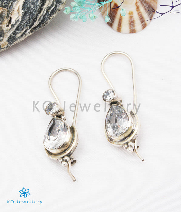 The Kyra Silver Gemstone Earrings (White)