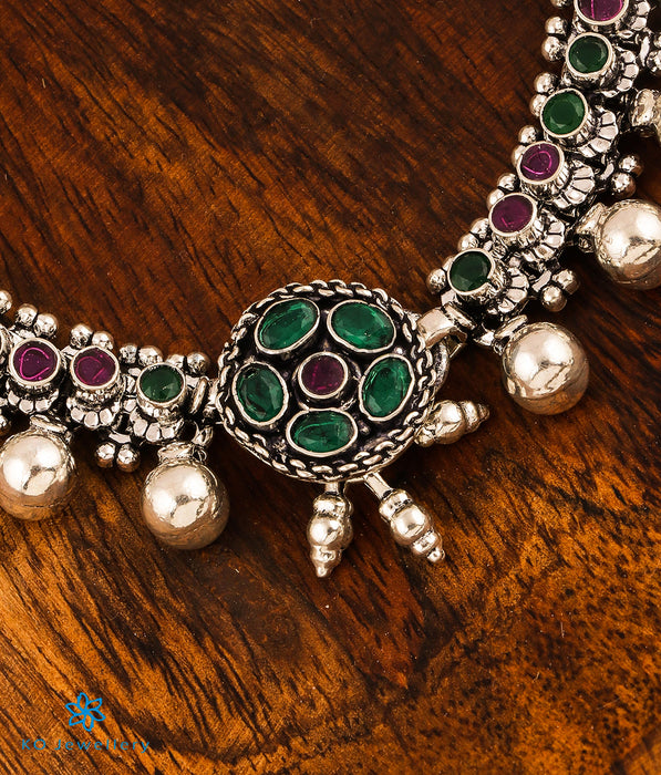 The Ratnaraj Silver Bridal Gemstone Anklets