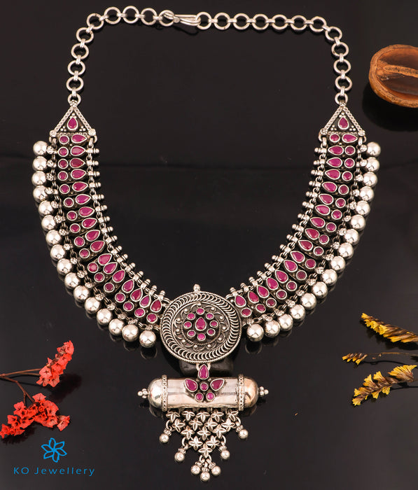 The Udvita Silver Gemstone Necklace
