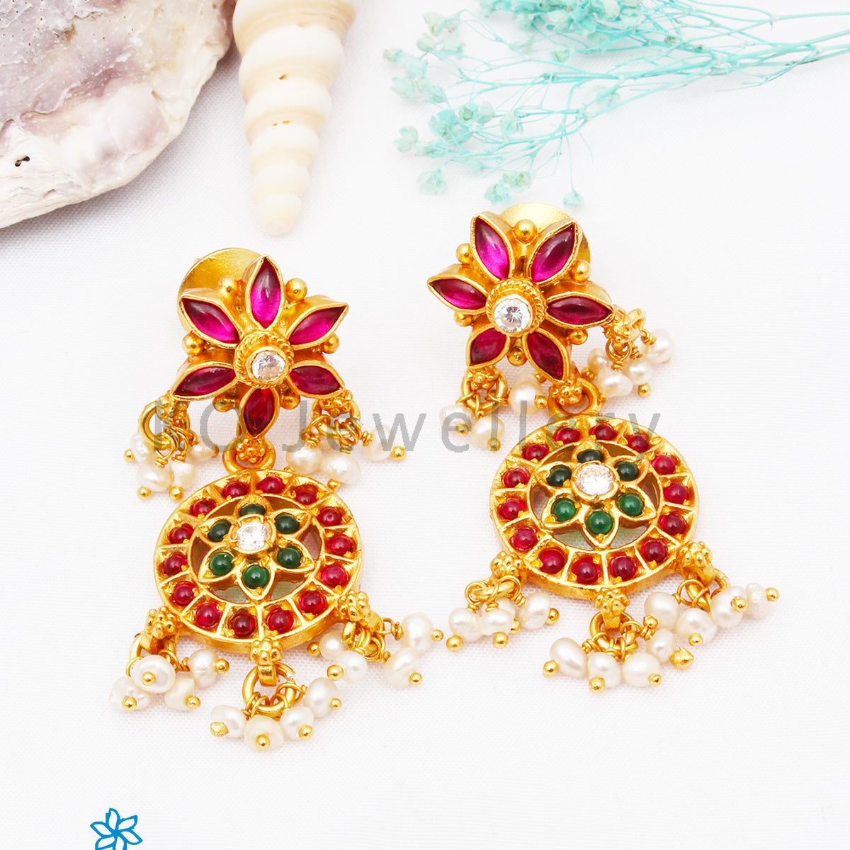 🤩One gram Jewellery.... Kempu studs...🤩😍....For more designs of 1 grm  jewellery and sarees plz have a look… | Indian wedding jewelry, Oxidised  jewellery, Jewelry