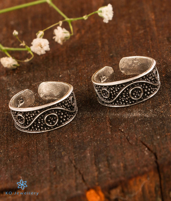 925 Sterling Silver Toe Ring- Simple Paisley Ring-Adjustable Paisley Toe  Ring.
