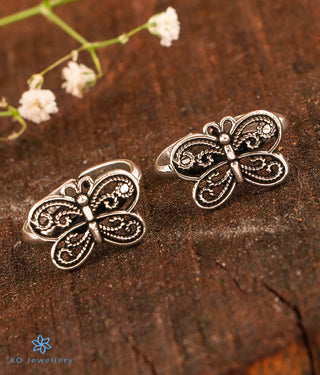 The Pretty Butterfly Silver Toe-Rings