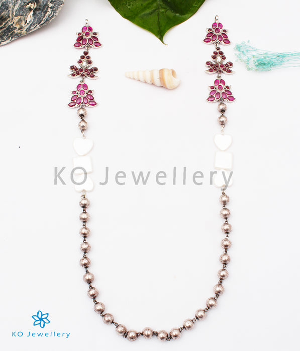 The Lathangi Silver Mopu Beads Necklace