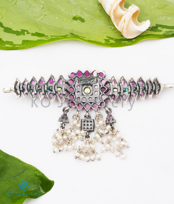 The Misha Silver Peacock Choker Necklace