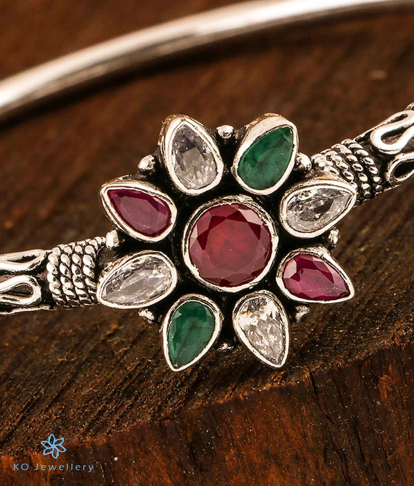 The Pia Silver Openable Gemstone Bracelet