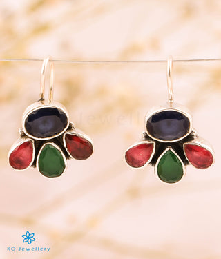 The Nivi Silver Gemstone Earring (Multicolor)