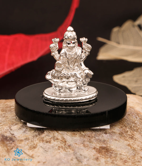 Goddess Laxmi Outside Gold or Silver Covering Inside Wax and Marble Silver  Idol W6 | TRIBAL ORNAMENTS