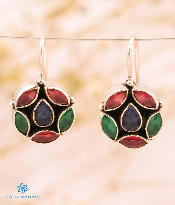 The Pramud Silver Gemstone Earrings (Multicolour)