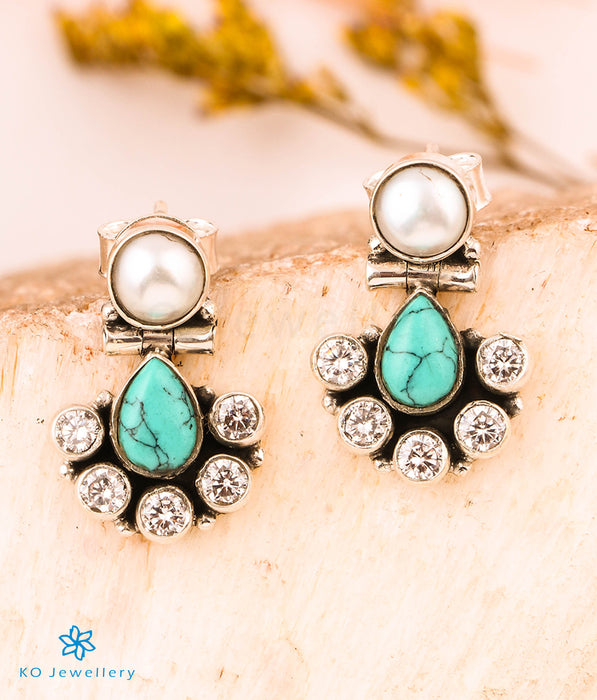 The Sarv Silver Gemstone Earrings (Turquoise)