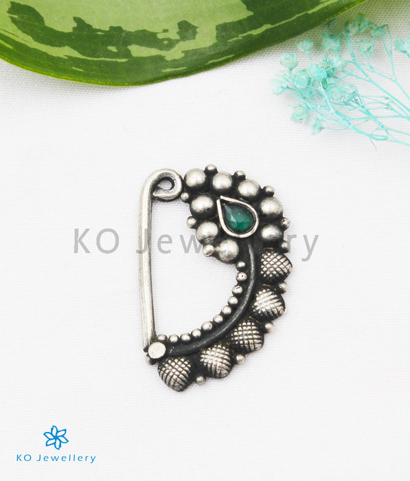The Samhat Silver Nath/Nose Pin (Pressing/Clip On)