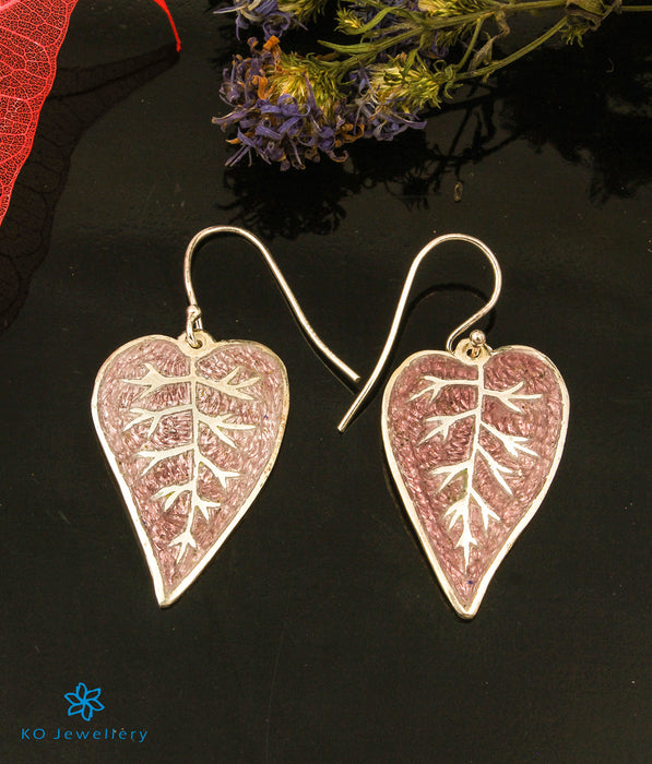 The Kusha Silver Meenakari Earrings (Pink)