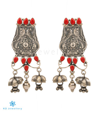 The Madhu Antique Silver  Earrings