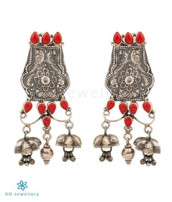 The Madhu Antique Silver  Earrings