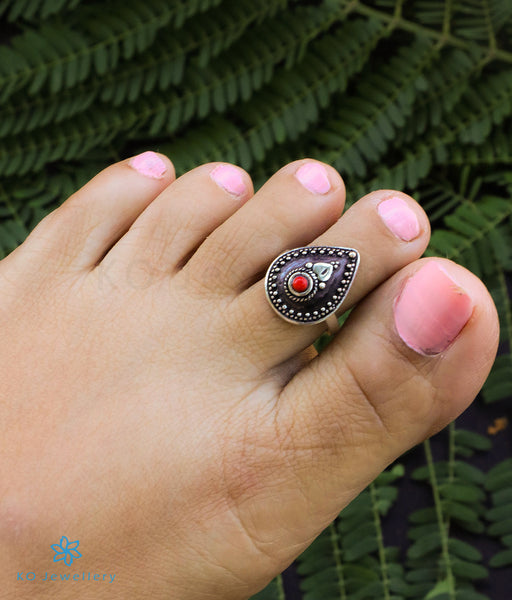 Pure Silver Rose Design Toe Ring For Women – The Chandi Studio