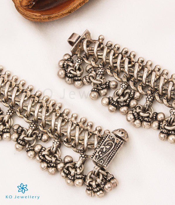 1137 Old Heavy Heirloom Silver Payal Anklets Indian  WOVENSOULS Antique  Textiles  Art Gallery