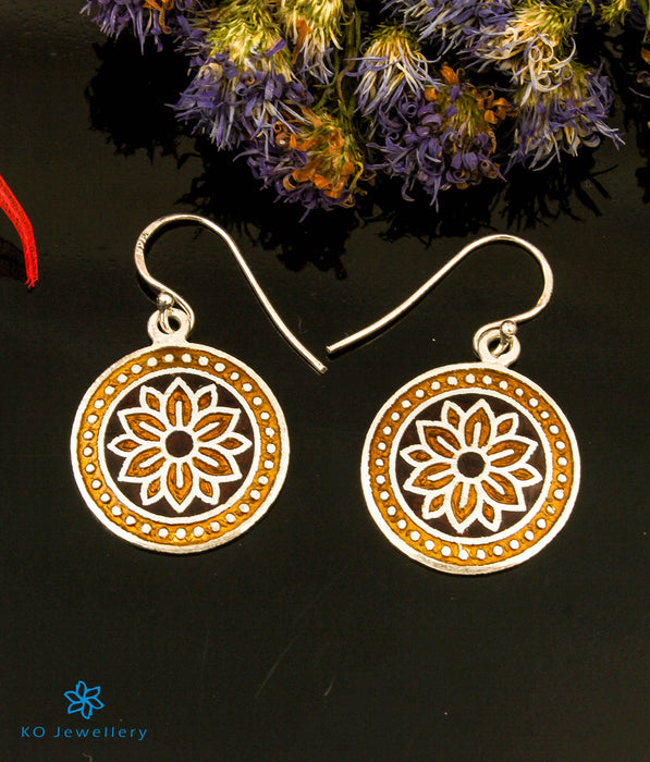 The Sutra Silver Meenakari Earrings (Gold)