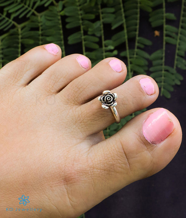 The Rose Silver Toe-Rings