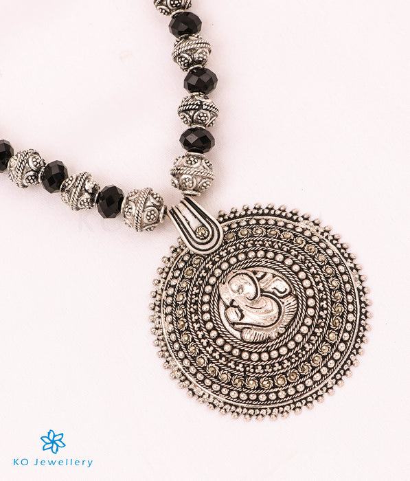 The Dvaimatura Silver Ganesha Beads Necklace