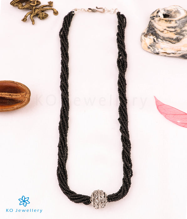 The Pranav Silver Beads Necklace