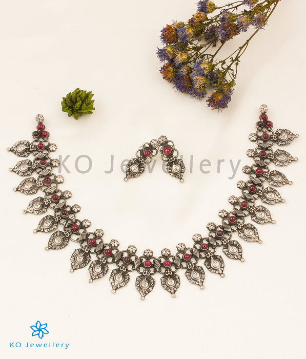 The Aradhya Silver Necklace Set