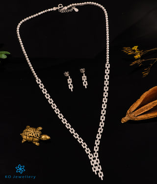 The Linked Sparkle Silver Necklace & Earrings