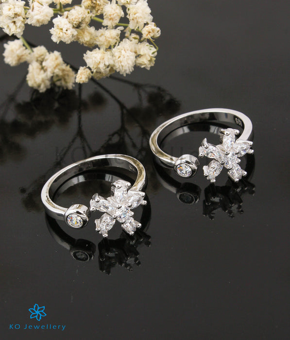 The Floret Silver Toe-Rings