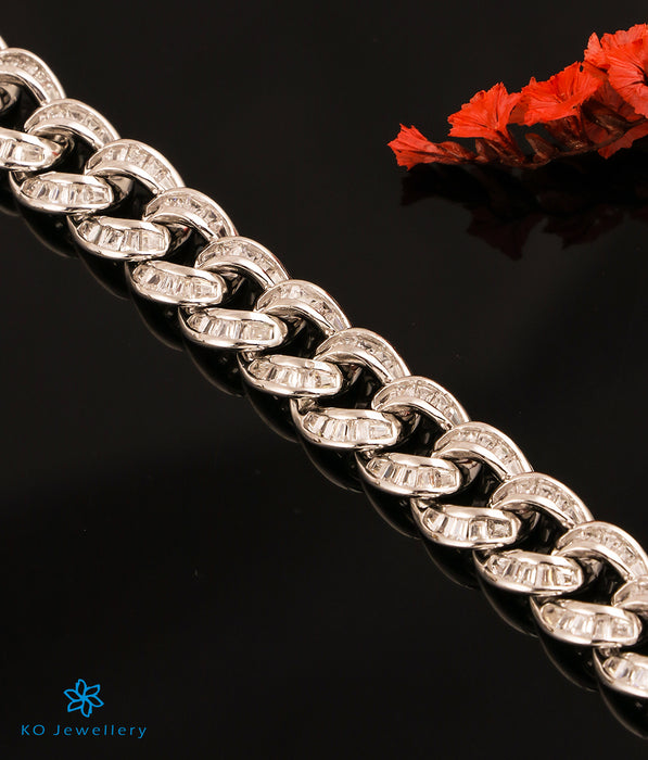 The Bold Sparkle Silver Link Bracelet