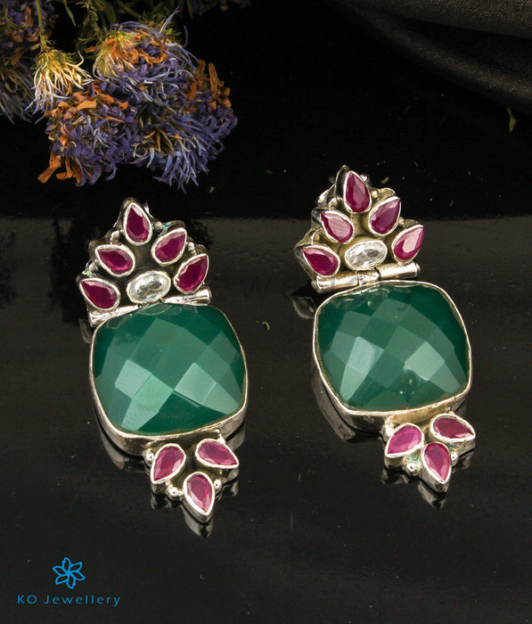 The Harit Silver Gemstone Earrings