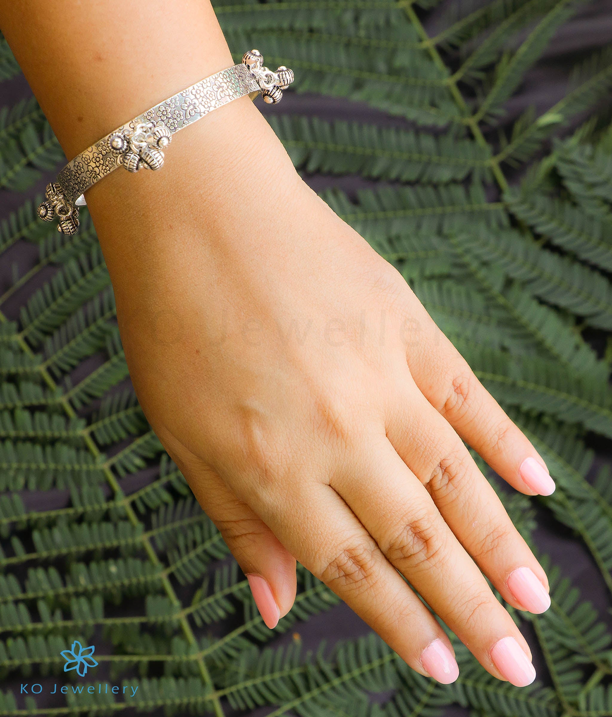 Silver Bracelet-Buy Handcrafted Silver Kadas Online KO Jewellery