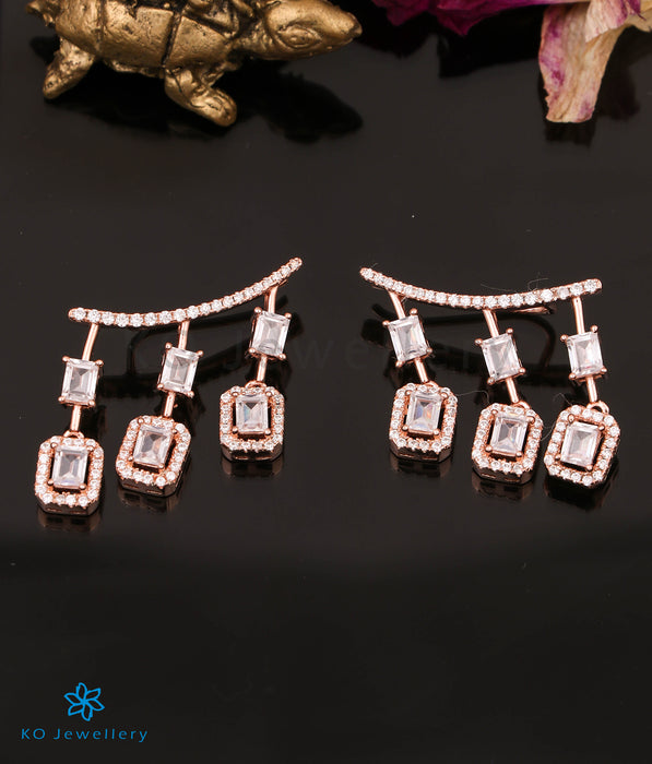 The Raizel Silver Rose-Gold Earrings