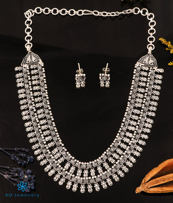 The Nura Silver Antique Paisley Necklace