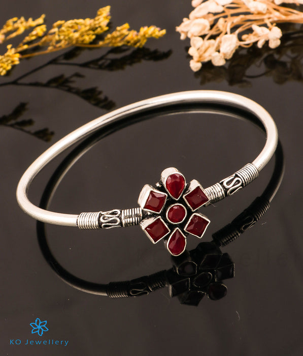 The Pratik Silver Openable Gemstone Bracelet