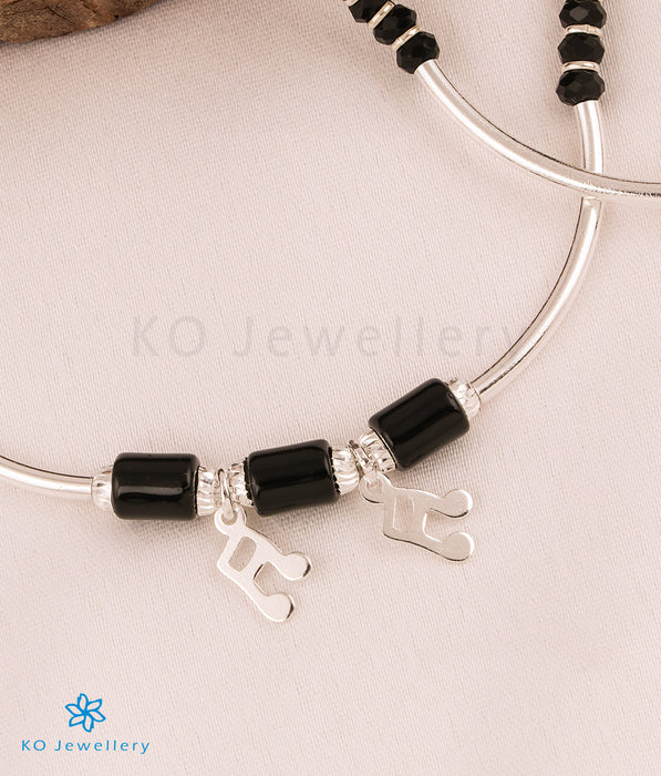 The Musical Charms Silver Blackbead Anklets