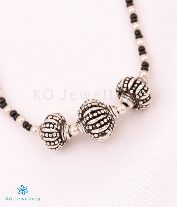 The Deeksha Silver Beads Necklace