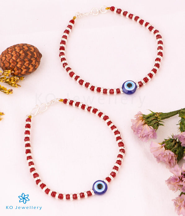blue evil eye hanger with aura qurtz beads at Rs 100/piece in Jaipur | ID:  2852590342462