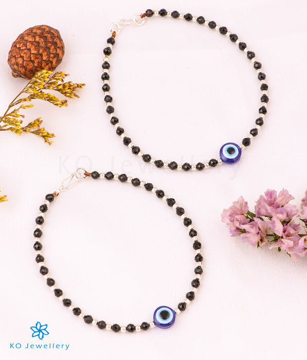 The Eka Evileye Silver Baby/Kids Anklets (7 inches)