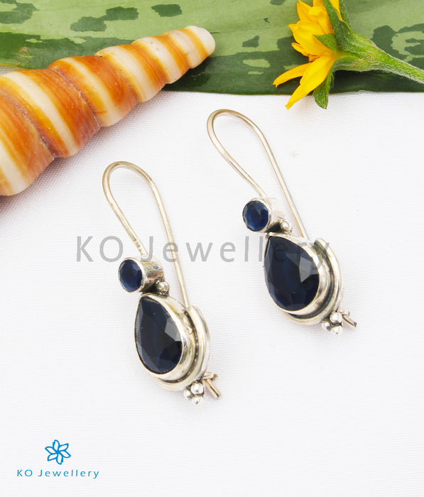 The Kyra Silver Gemstone Earrings (Blue)