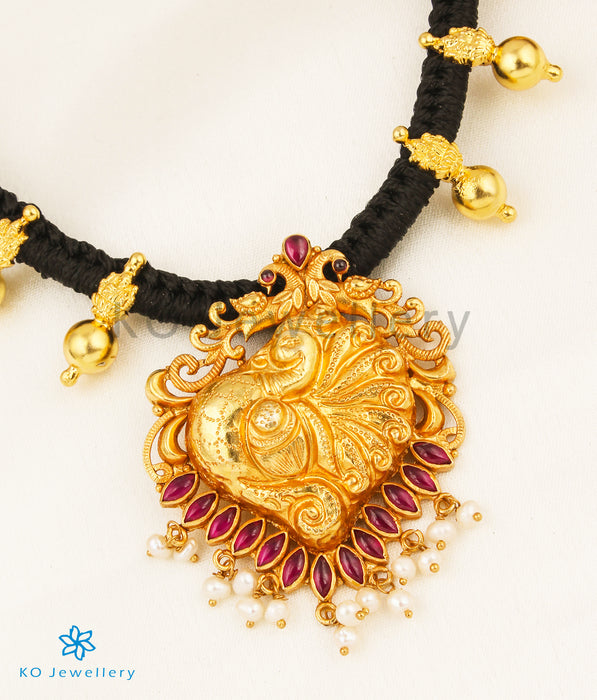 The Taanaya Silver Peacock Thread Necklace