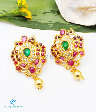 The Vasudha Silver Gandaberunda Earrings