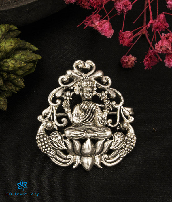 The Lakshmi Silver Pendant/Brooch (Oxidised)