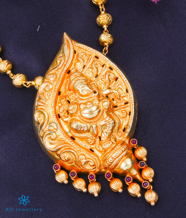 The Natya Ganesha Silver Nakkasi Necklace