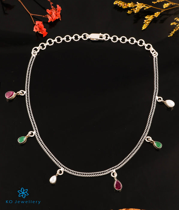 The Paro Silver Gemstone Necklace