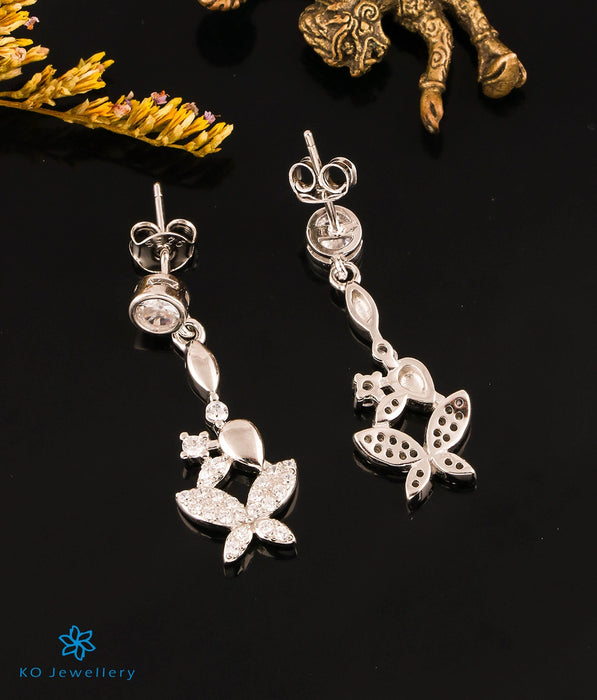 The Glowing Butterfly Cocktail Silver Earrings
