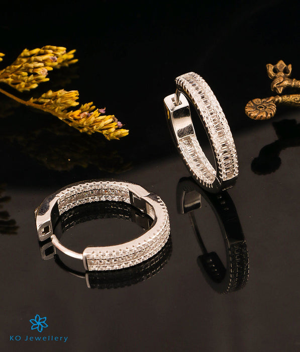 The Exotic Sparkle Silver Hoops