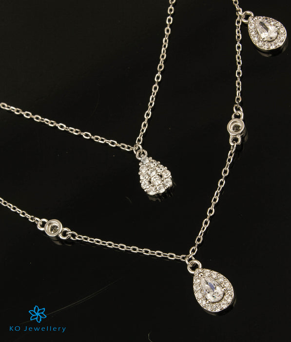 The Drop Silver Layered Necklace