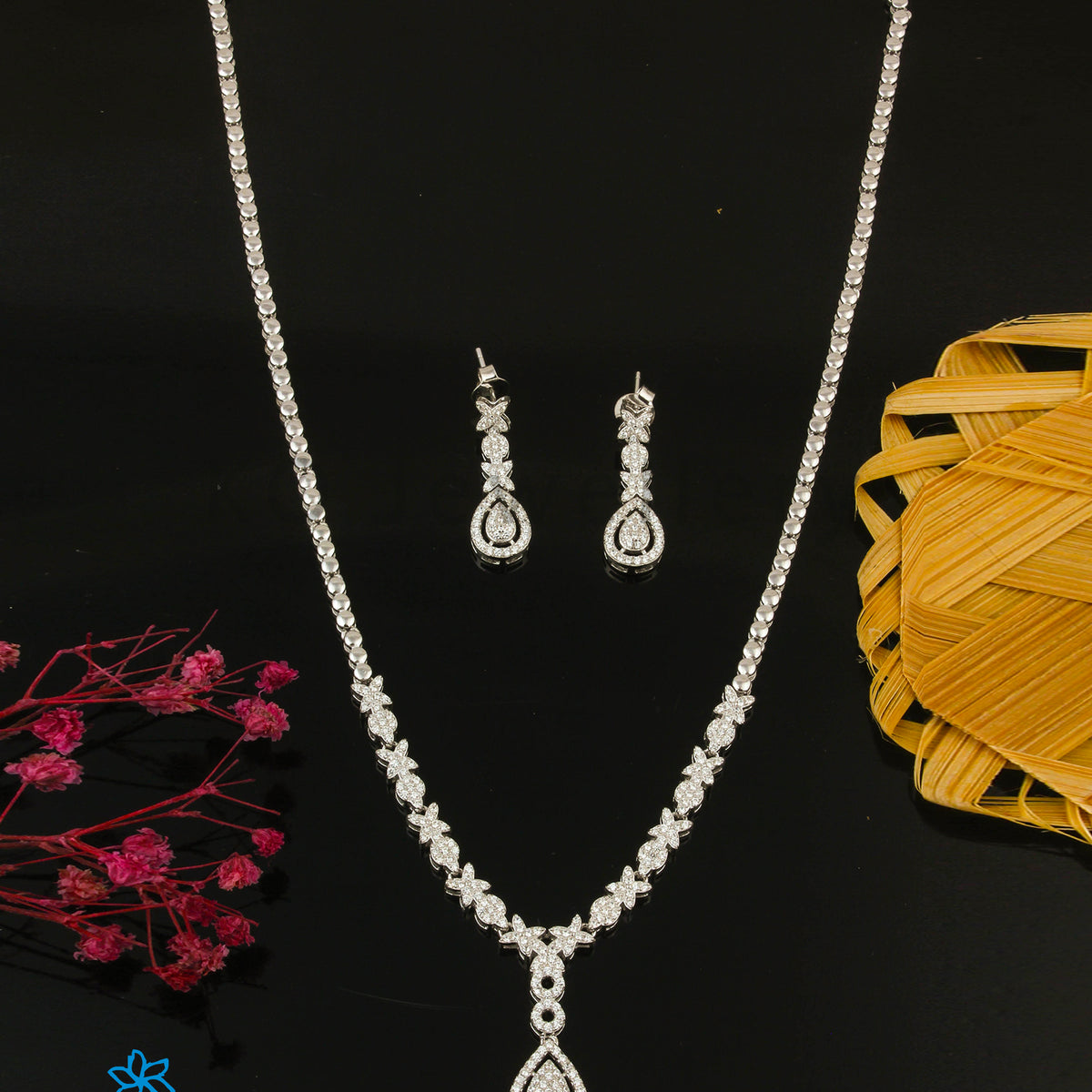 Diamante 2 Row Marquise Necklace & Earrings – Aspire Fine Jewellery