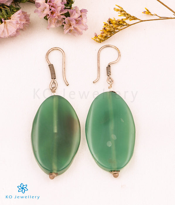 The Green Onyx Silver Gemstone Earring