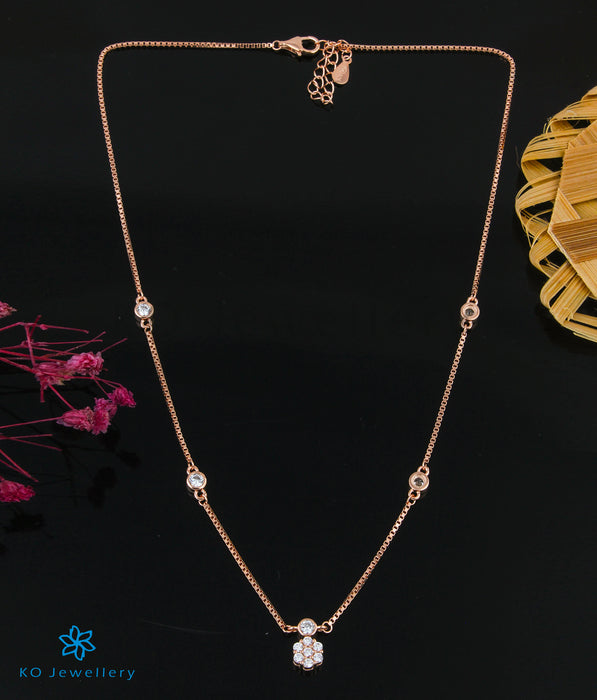 The Bloom Silver Rose-gold Necklace